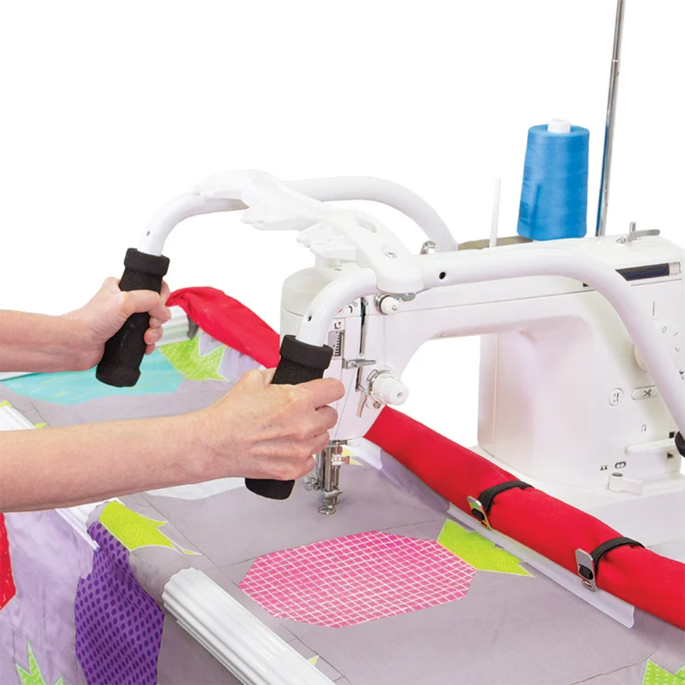 Grace Q-Zone Hoop Quilting Frame close up in use